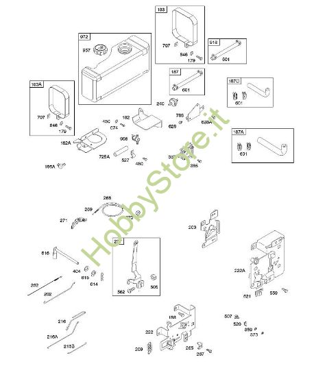G - Carburante, staffe, comandi, molle B&S - 28 €¦ 286707-1143-E2 brand Stihl